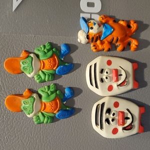 KELLOGG'S - 5 Vintage 1970s Kellogg's Company magnets.